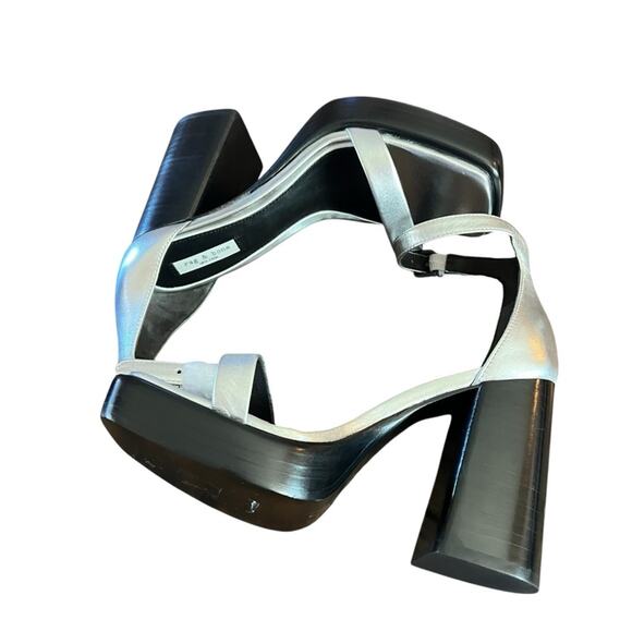 Rag & Bone Matrix Leather Ankle Strap Platform High Heel Sandals NEW EU 37 US 7 - Picture 5 of 8